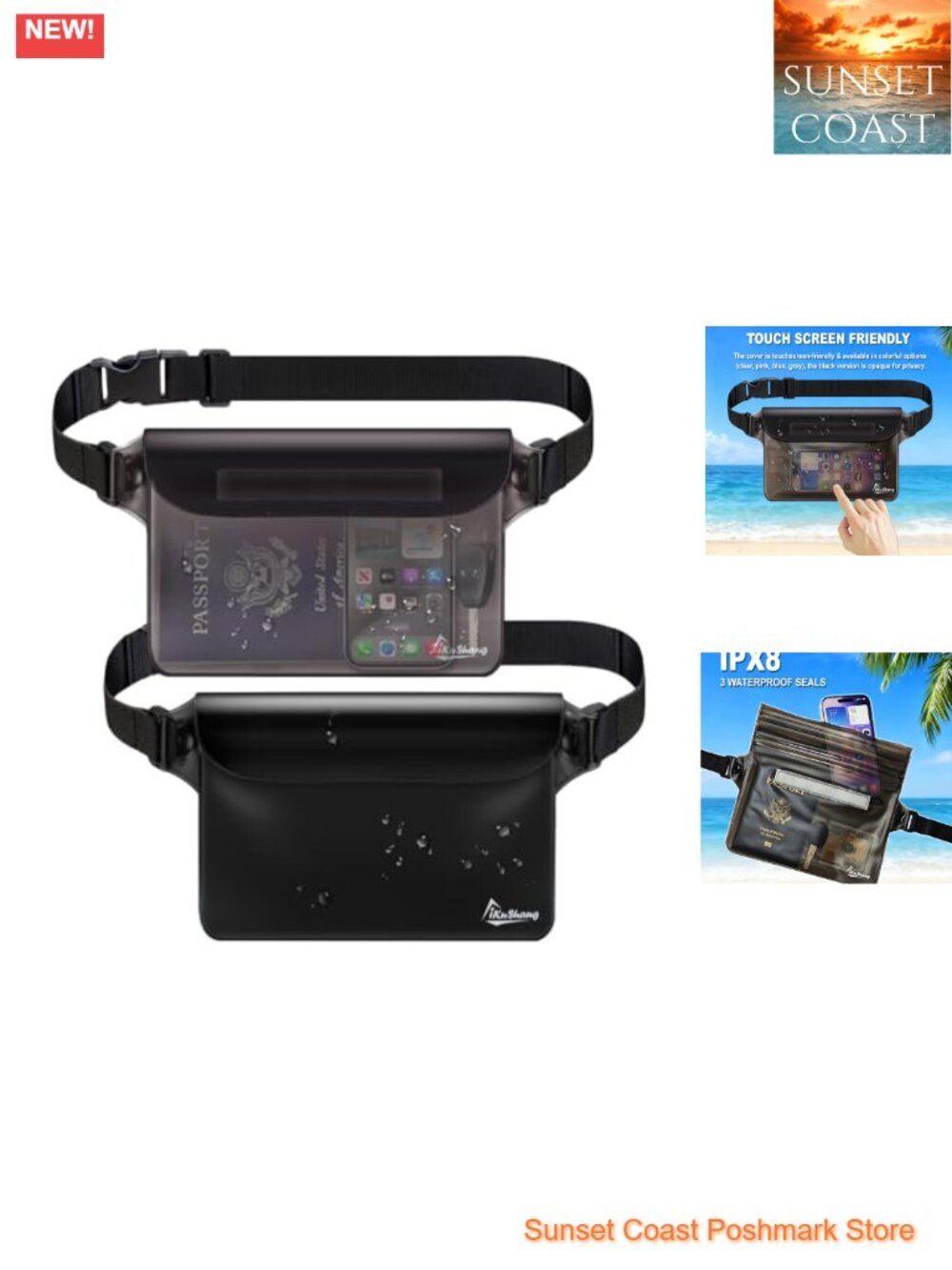 Waterproof Fanny Pack Dry Bag Phone Pouch for Swimming Kayaking